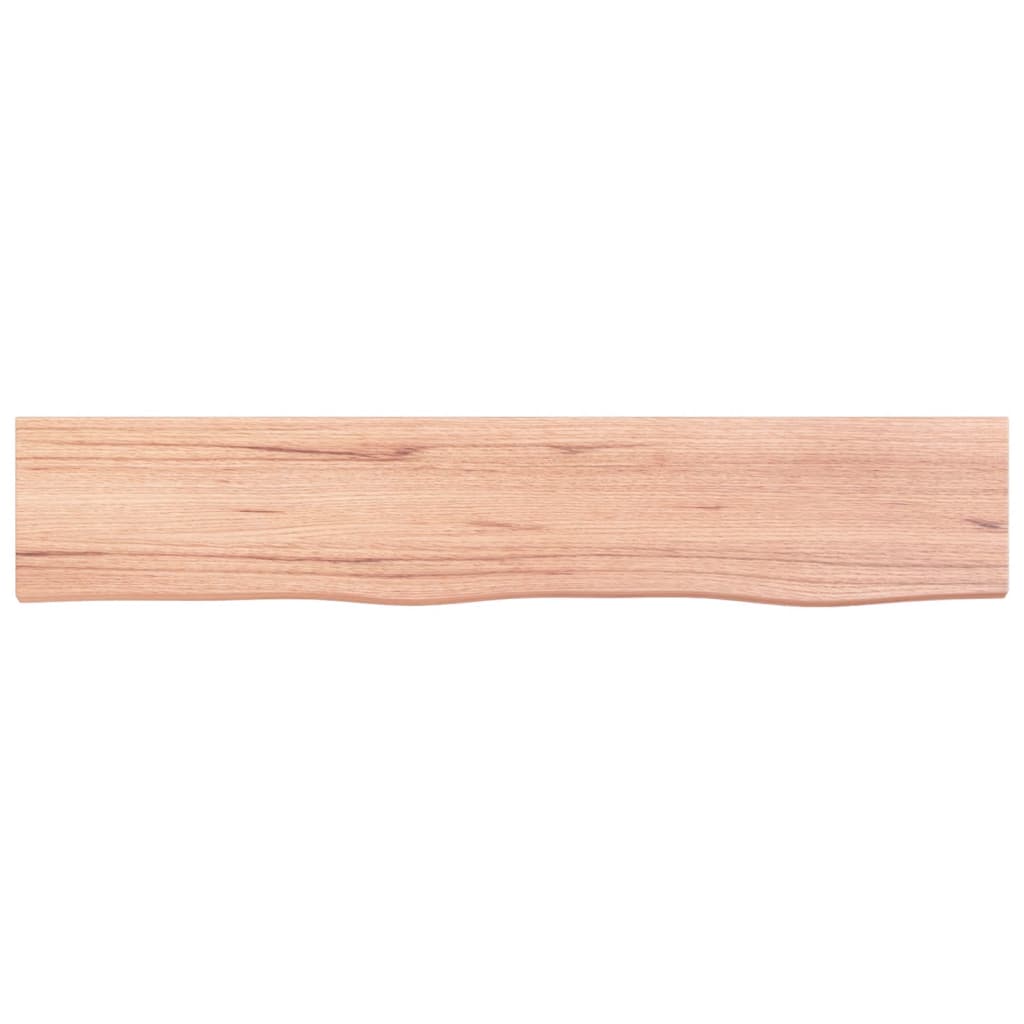 Wandschap 100x20x4 cm behandeld massief eikenhout lichtbruin 100 x 20 x 4 cm