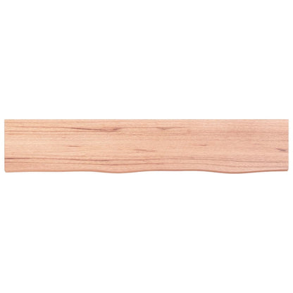 Wandschap 100x20x4 cm behandeld massief eikenhout lichtbruin 100 x 20 x 4 cm