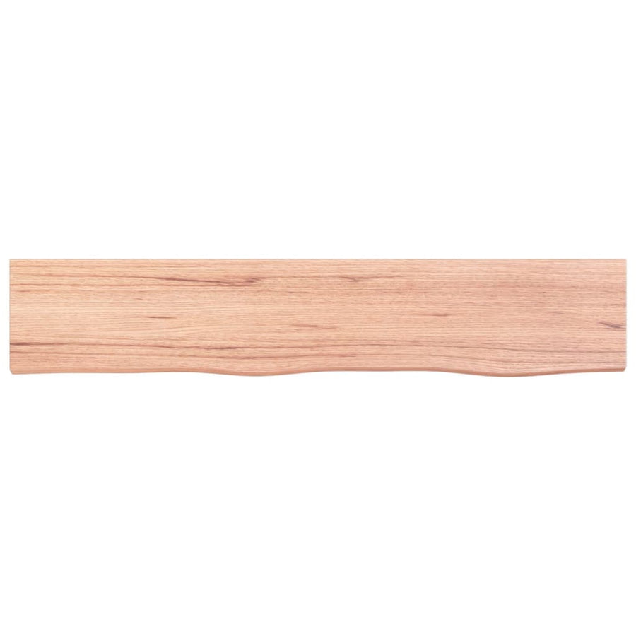 Wandschap 100x20x4 cm behandeld massief eikenhout lichtbruin 100 x 20 x 4 cm