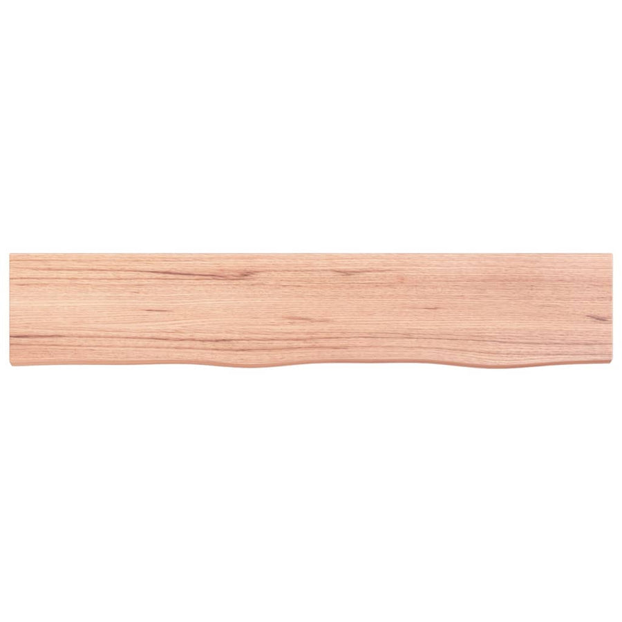 Wandschap 100x20x4 cm behandeld massief eikenhout lichtbruin 100 x 20 x 4 cm