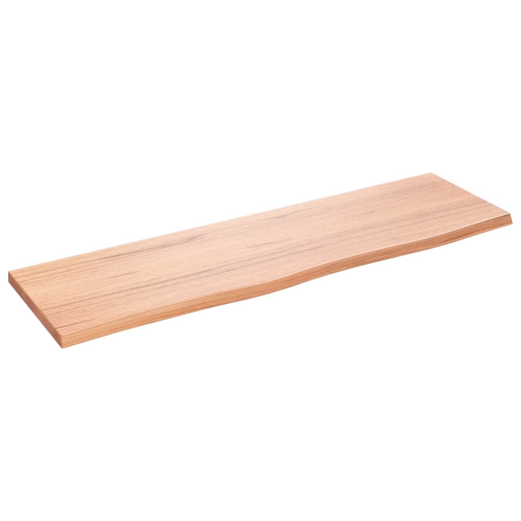 Wandschap 100x30x2 cm behandeld massief eikenhout lichtbruin 100 x 30 x 2 cm