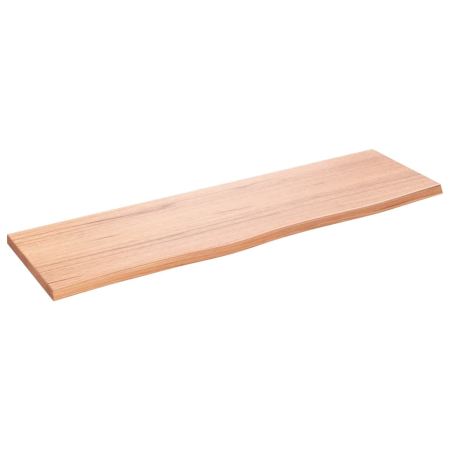 Wandschap 100x30x2 cm behandeld massief eikenhout lichtbruin 100 x 30 x 2 cm