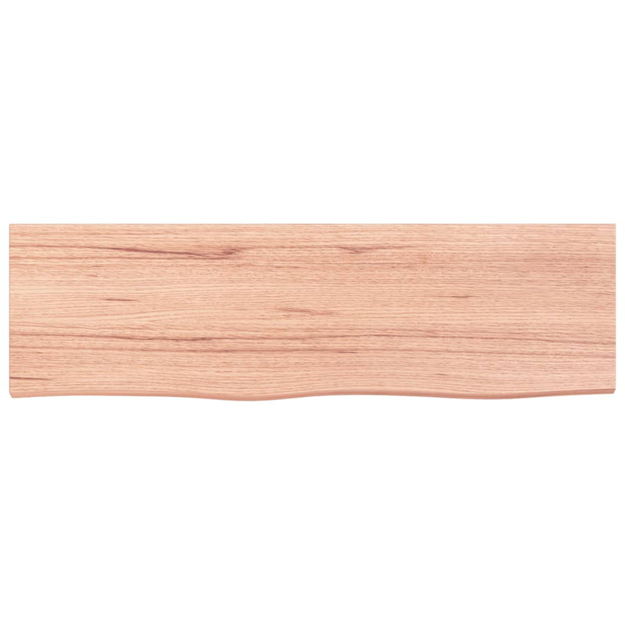 Wandschap 100x30x2 cm behandeld massief eikenhout lichtbruin 100 x 30 x 2 cm