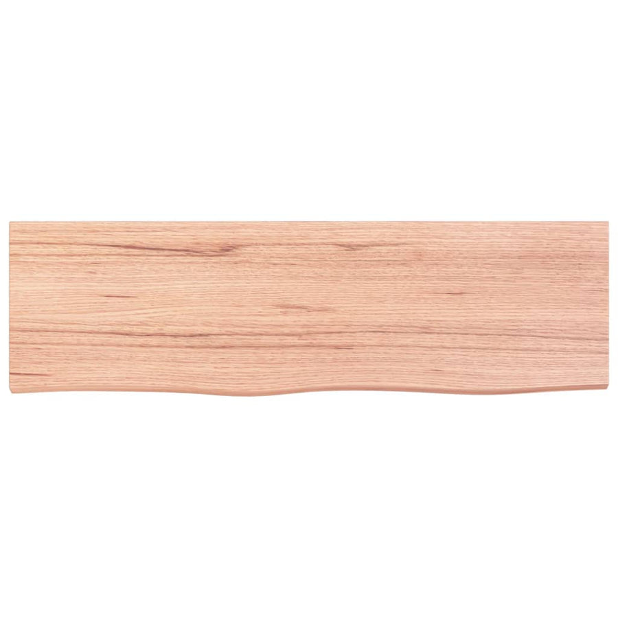 Wandschap 100x30x2 cm behandeld massief eikenhout lichtbruin 100 x 30 x 2 cm