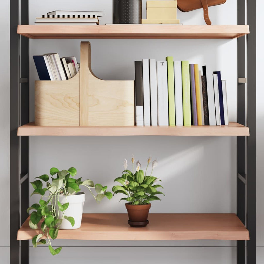Wandschap 100x40x(2-4)cm behandeld massief eikenhout lichtbruin 100 x 40 x 4 cm