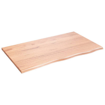 Wandschap 100x60x2 cm behandeld massief eikenhout lichtbruin 100 x 60 x 2 cm