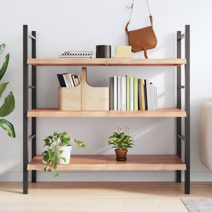 Wandschap 120x50x(2-4)cm behandeld massief eikenhout lichtbruin 120 x 50 x 4 cm