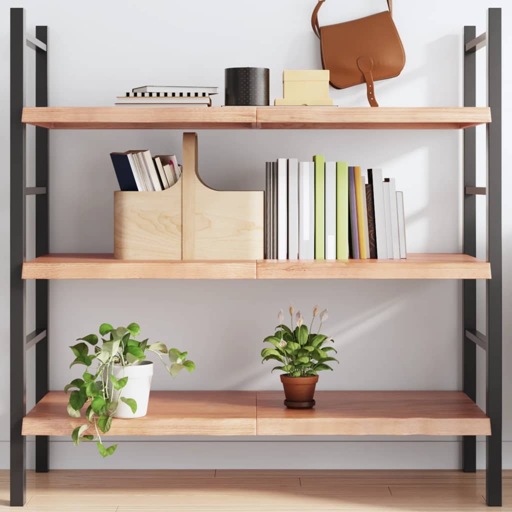 Wandschap 120x50x(2-4)cm behandeld massief eikenhout lichtbruin 120 x 50 x 4 cm