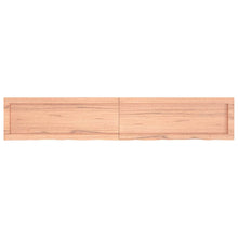 Wandschap 160X30X(2-4)Cm Behandeld Massief Eikenhout Lichtbruin 160 x 30 x 4 cm