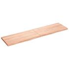 Wandschap massief eikenhout 160x40x4 cm lichtbruin