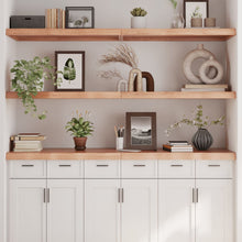 Wandschap 160x50x(2-6)cm behandeld massief eikenhout lichtbruin 160 x 50 x 6 cm