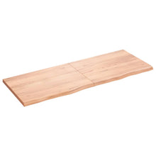 Wandschap 160x60x(2-4)cm behandeld massief eikenhout lichtbruin 160 x 60 x 4 cm