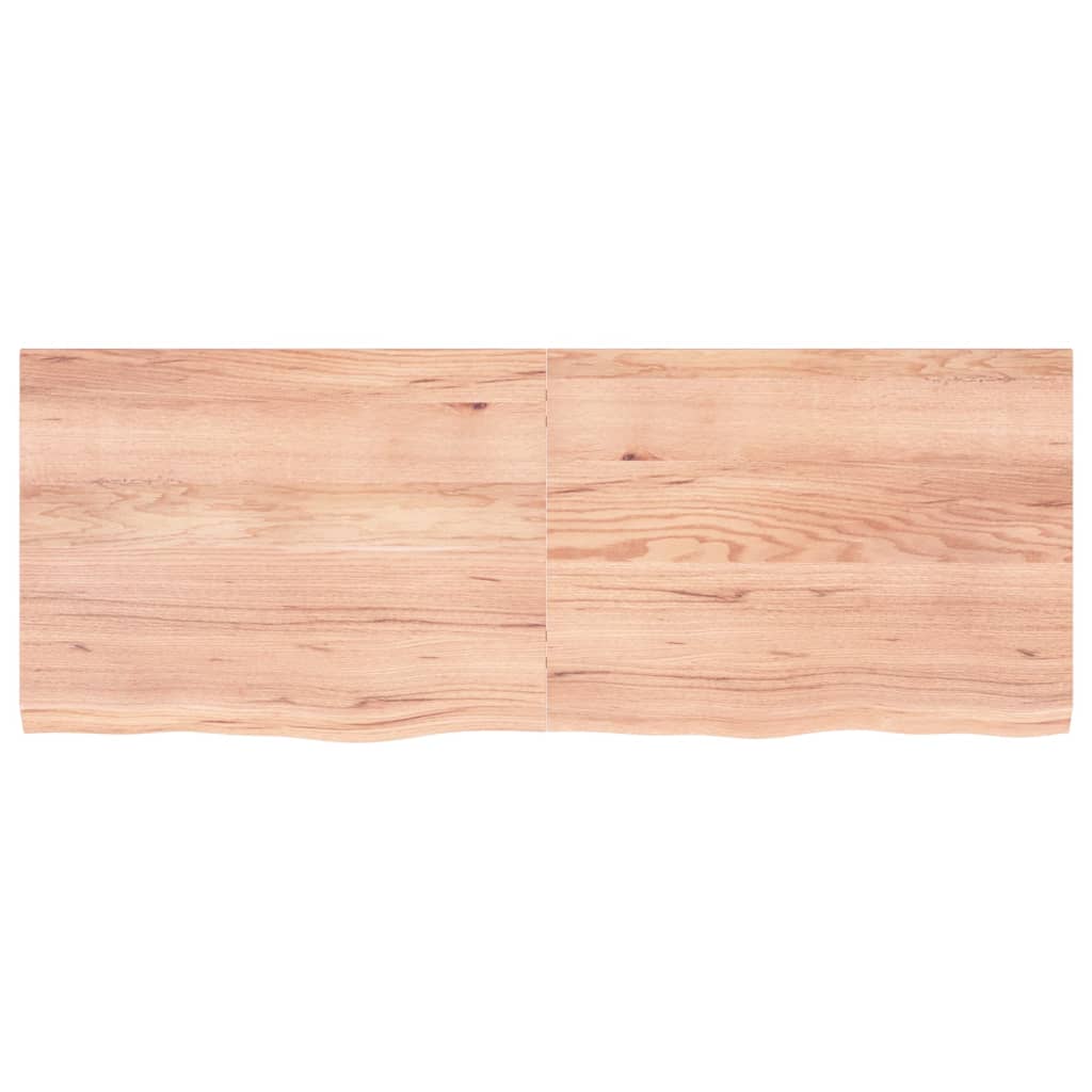 Wandschap 160x60x(2-4)cm behandeld massief eikenhout lichtbruin 160 x 60 x 4 cm