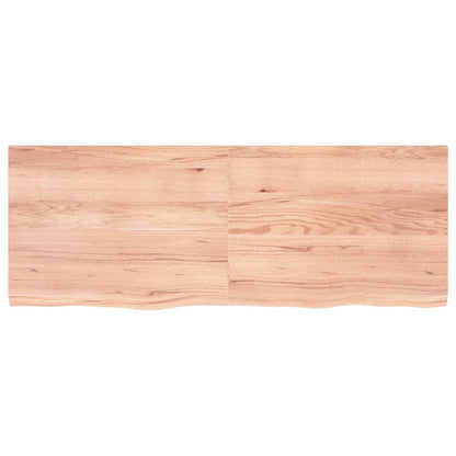 Wandschap 160x60x(2-4)cm behandeld massief eikenhout lichtbruin 160 x 60 x 4 cm