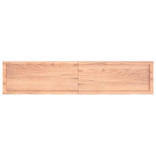 Wandschap 180X40X(2-4)Cm Behandeld Massief Eikenhout Lichtbruin 180 x 40 x 4 cm