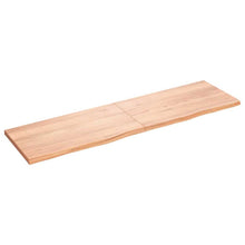 Wandschap 180X50X(2-4)Cm Behandeld Massief Eikenhout Lichtbruin 180 x 50 x 4 cm