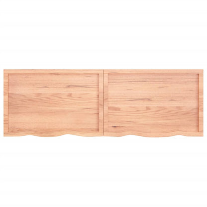 Wandschap 180x60x(2-4)cm behandeld massief eikenhout lichtbruin 180 x 60 x 4 cm
