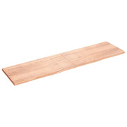 Wandschap massief eikenhout 200x50x4 cm lichtbruin