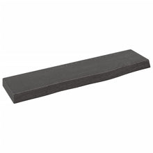Wandschap 40x10x2 cm behandeld massief eikenhout donkerbruin 40 x 10 x 2 cm
