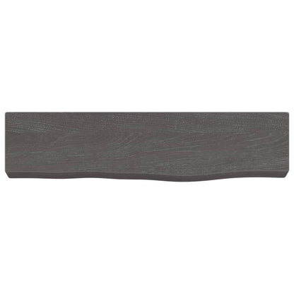 Wandschap 40x10x4 cm behandeld massief eikenhout donkerbruin 40 x 10 x 4 cm