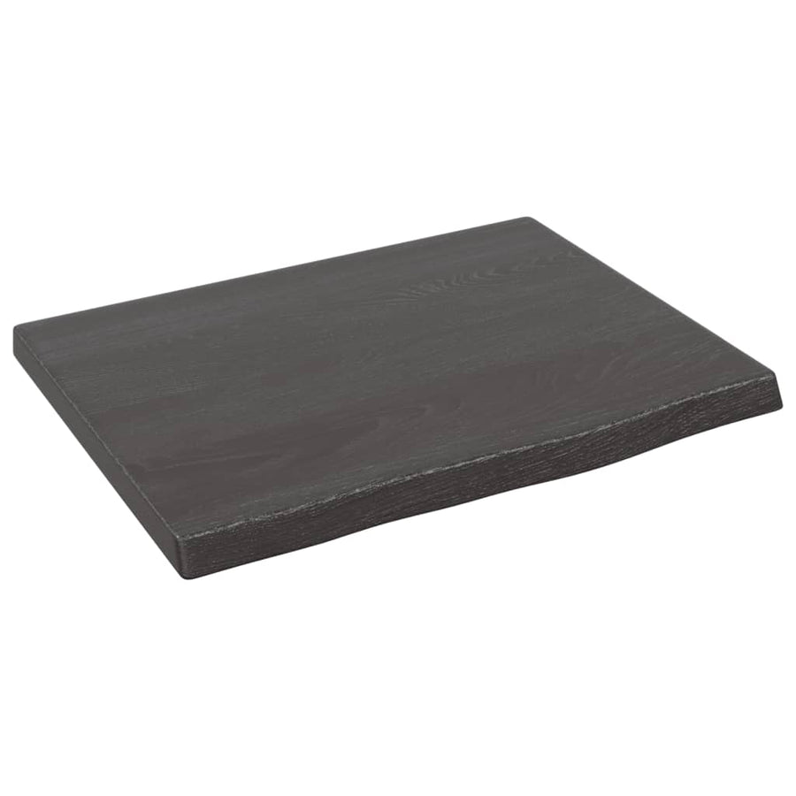 Wandschap 40x30x2 cm behandeld massief eikenhout donkerbruin 40 x 30 x 2 cm