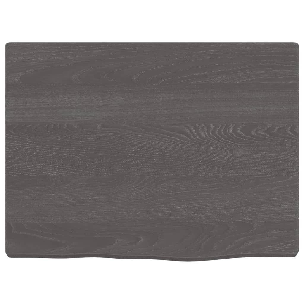 Wandschap 40x30x2 cm behandeld massief eikenhout donkerbruin 40 x 30 x 2 cm