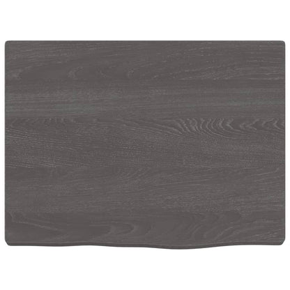 Wandschap 40x30x2 cm behandeld massief eikenhout donkerbruin 40 x 30 x 2 cm
