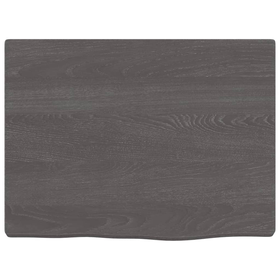 Wandschap 40x30x2 cm behandeld massief eikenhout donkerbruin 40 x 30 x 2 cm
