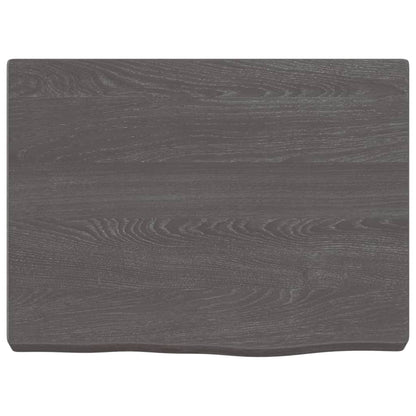 Wandschap 40x30x(2-4)cm behandeld massief eikenhout donkerbruin 40 x 30 x 4 cm