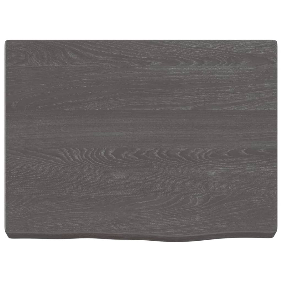 Wandschap 40x30x(2-4)cm behandeld massief eikenhout donkerbruin 40 x 30 x 4 cm