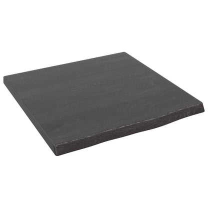 Wandschap 40x40x2 cm behandeld massief eikenhout donkerbruin 40 x 40 x 2 cm