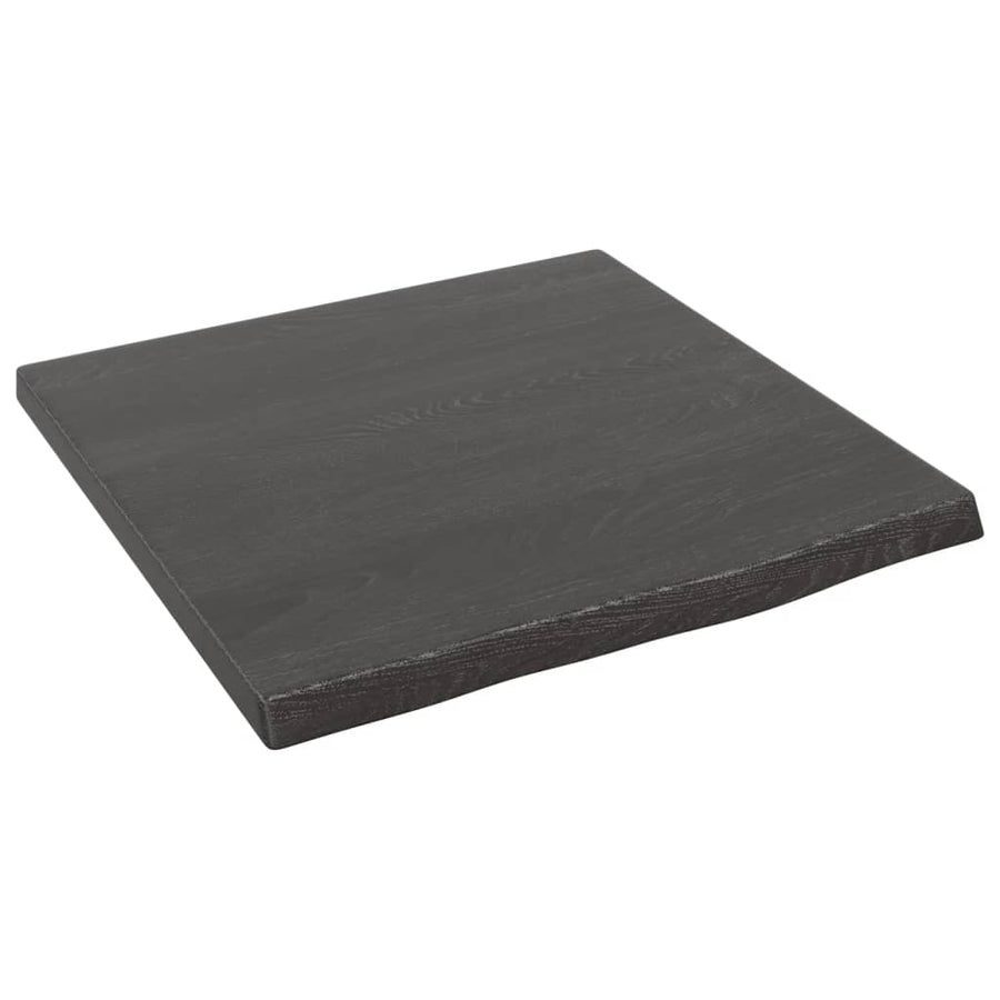 Wandschap 40x40x2 cm behandeld massief eikenhout donkerbruin 40 x 40 x 2 cm