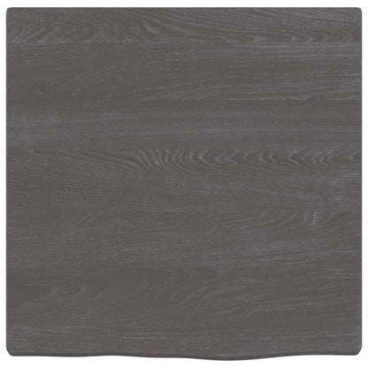 Wandschap 40x40x2 cm behandeld massief eikenhout donkerbruin 40 x 40 x 2 cm