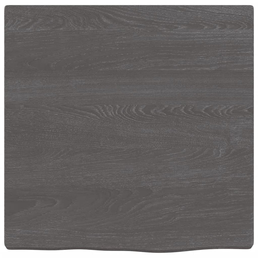 Wandschap 40x40x2 cm behandeld massief eikenhout donkerbruin 40 x 40 x 2 cm