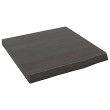 Wandschap 40x40x(2-4)cm behandeld massief eikenhout donkerbruin 40 x 40 x 4 cm