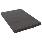 Wall shelf 40x60x(2-4)cm treated solid oak dark brown