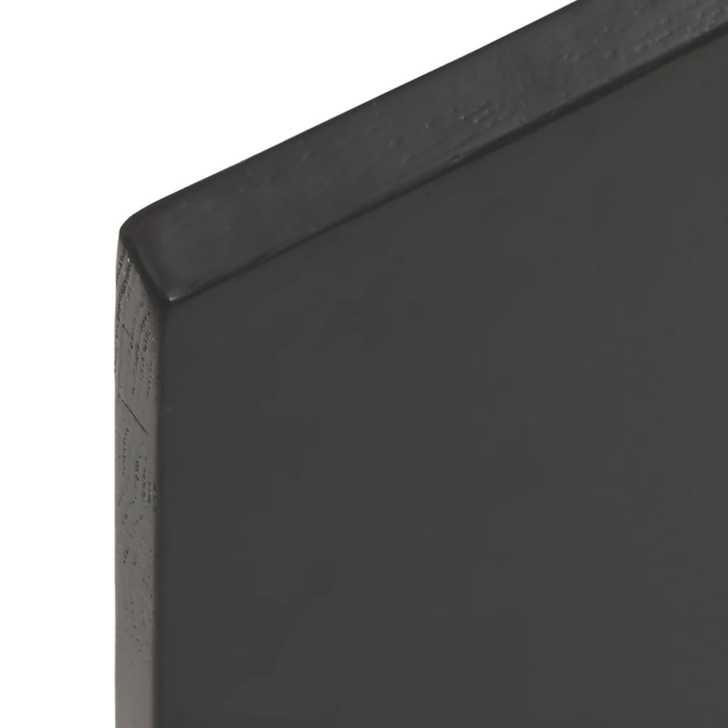 Wandschap 60x10x2 cm behandeld massief eikenhout donkerbruin 60 x 10 x 2 cm