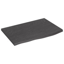 Wandschap 60x40x2 cm behandeld massief eikenhout donkerbruin 60 x 40 x 2 cm