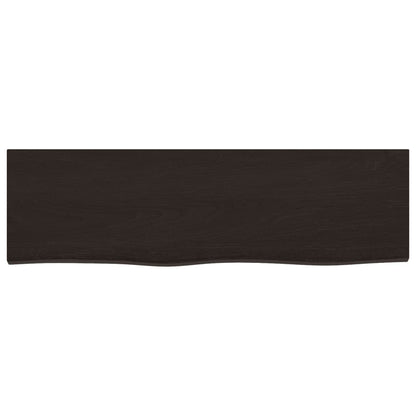 Wandschap Behandeld Massief Eikenhout Donkerbruin 100 x 30 x 4 cm