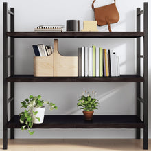 Wandschap behandeld massief eikenhout donkerbruin 120 x 60 x 4 cm