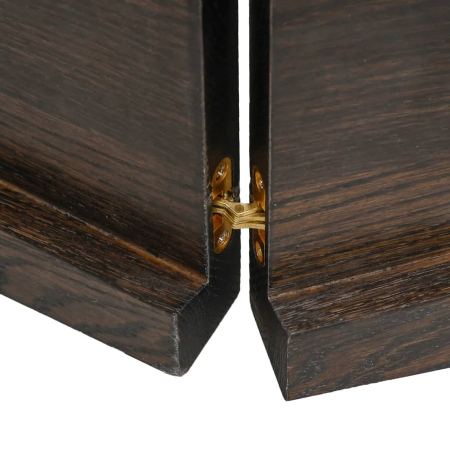 Wandschap behandeld massief eikenhout donkerbruin 140 x 50 x 4 cm