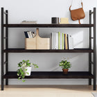 Wall shelf treated solid oak dark brown