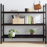 Wandschap massief eikenhout 140x50 cm donkerbruin