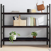 Wandschap massief eikenhout 140x60 cm donkerbruin