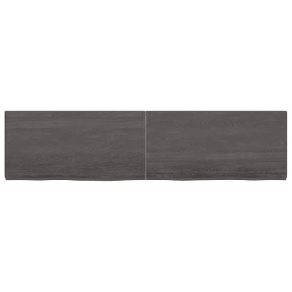 Wandschap behandeld massief eikenhout donkerbruin 160 x 40 x 4 cm