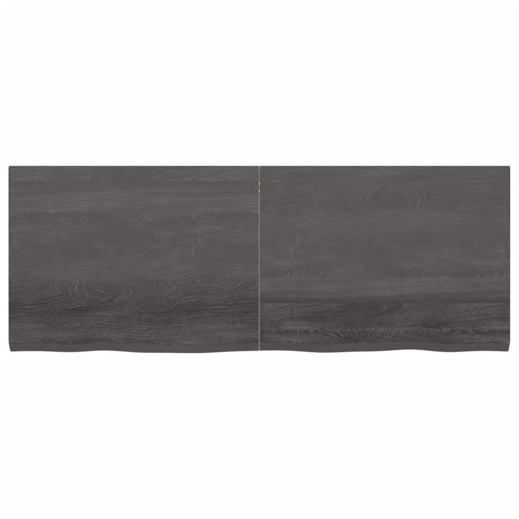 Wandschap behandeld massief eikenhout donkerbruin 160 x 60 x 4 cm