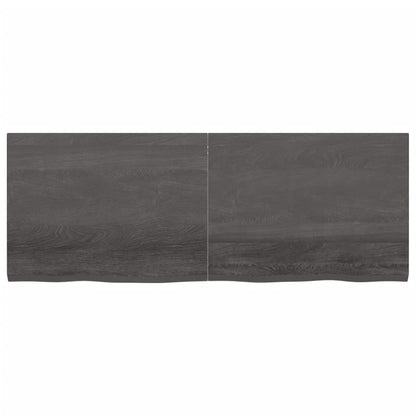 Wandschap behandeld massief eikenhout donkerbruin 160 x 60 x 4 cm