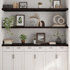 Wandschap massief eikenhout 160x60 cm donkerbruin