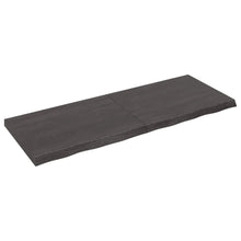 Wandschap behandeld massief eikenhout donkerbruin 160 x 60 x 6 cm
