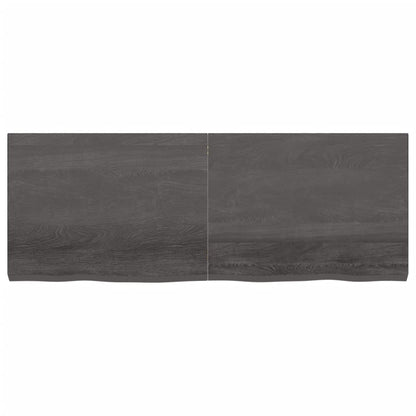 Wandschap behandeld massief eikenhout donkerbruin 160 x 60 x 6 cm